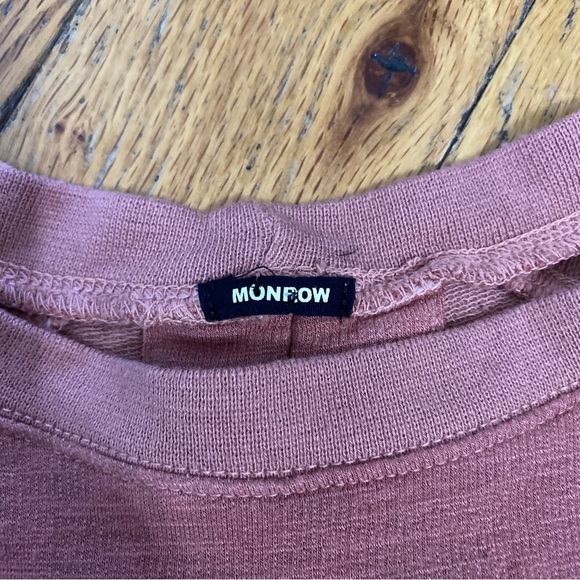 Monrow Terracotta Super Soft Lace Up Tie Back Sweatshirt Size L - Picture 4 of 6